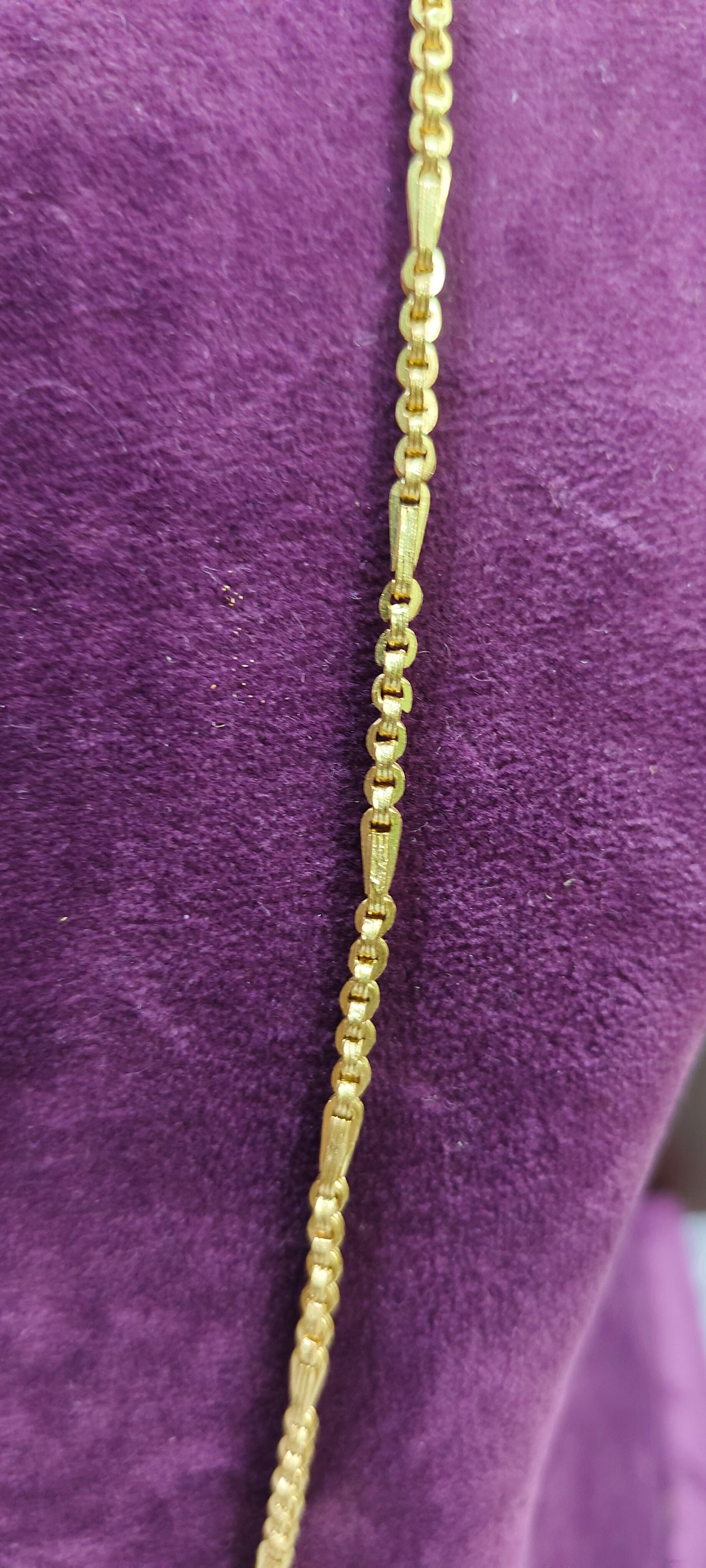 Pure panchaloham unpolished 30" length 5+1 chain