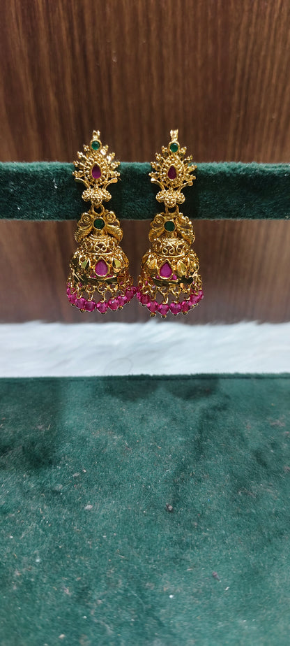 Premium gold look jumkas