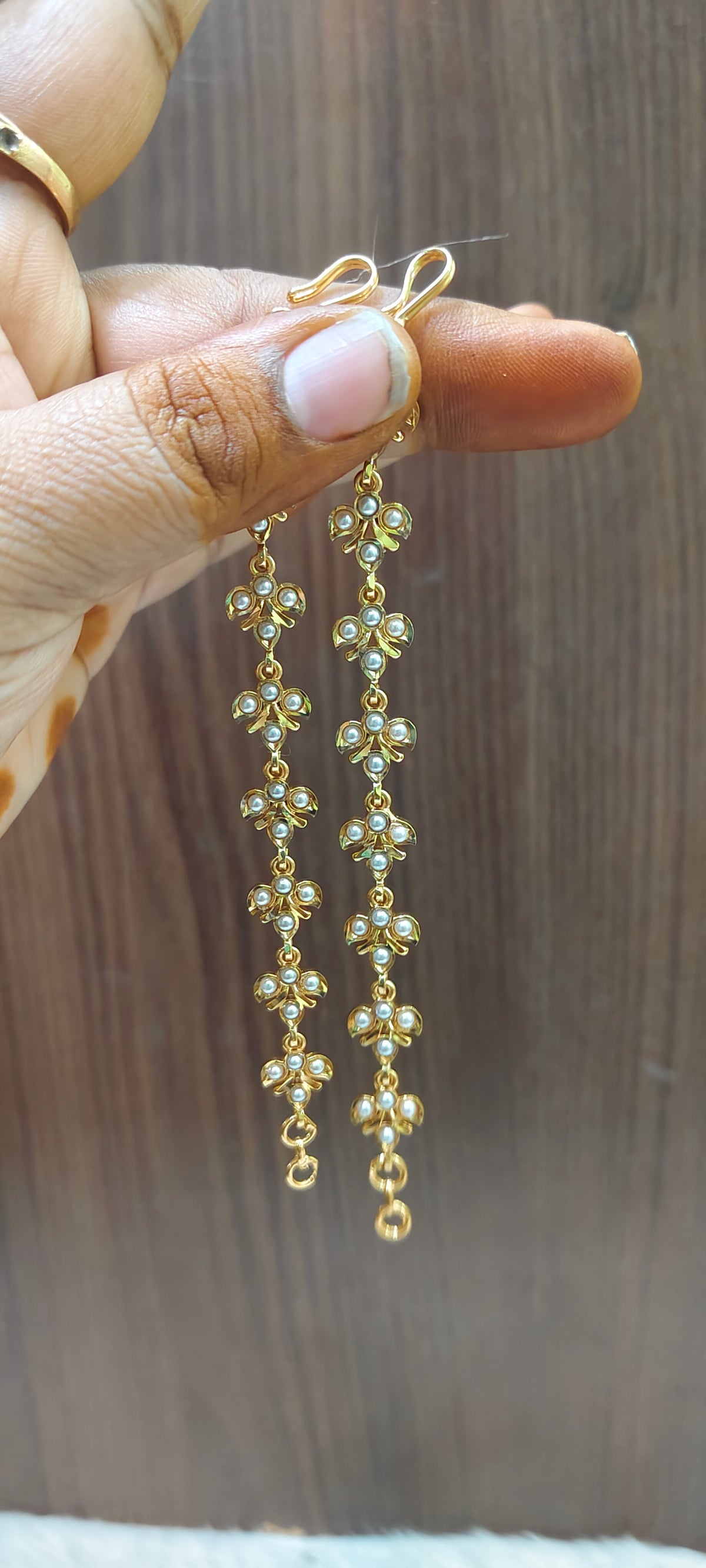 Pure panchaloham gold look pearl maati