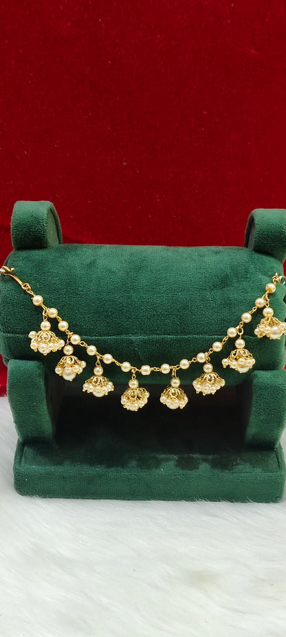 Premium baahubali style pearl  earchains