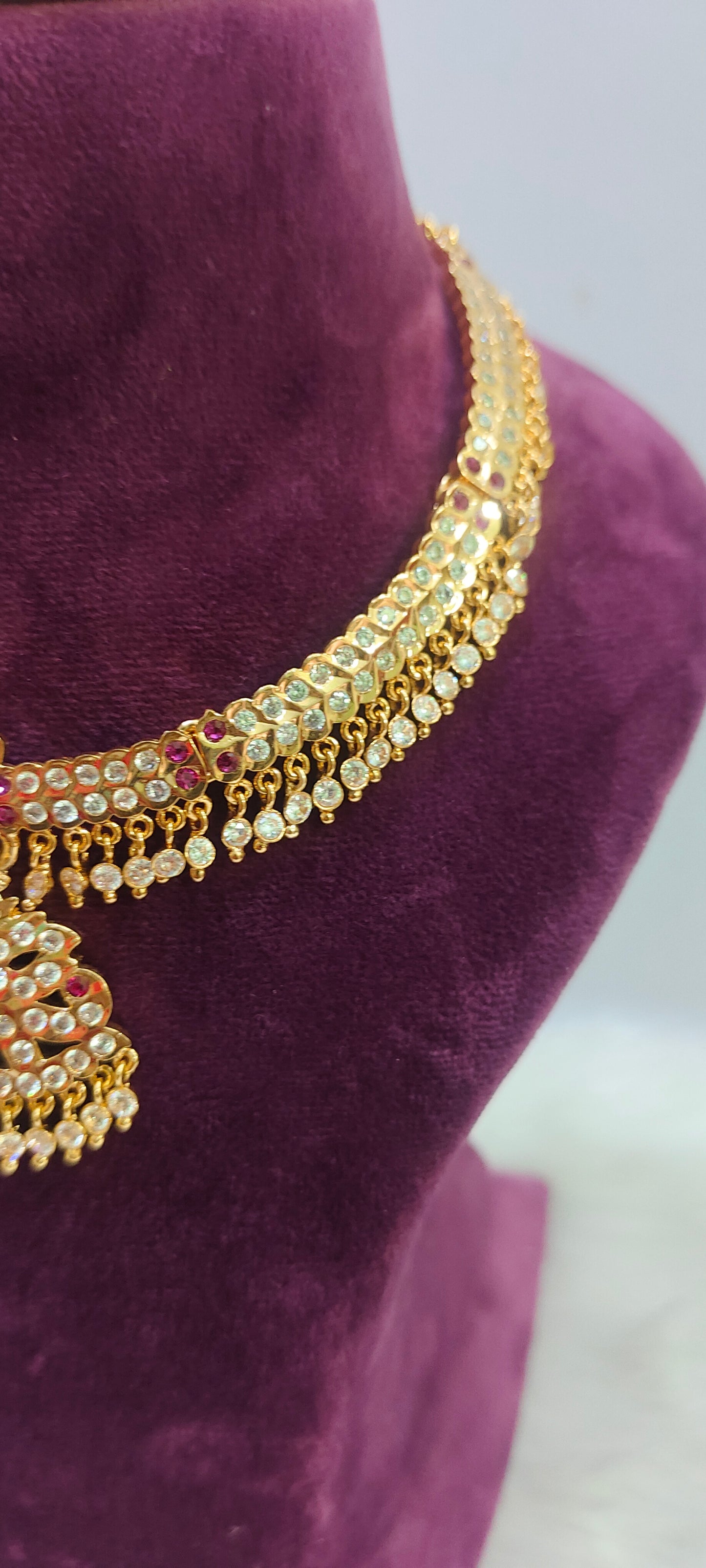 Pure panchaloham vintage look kante necklace