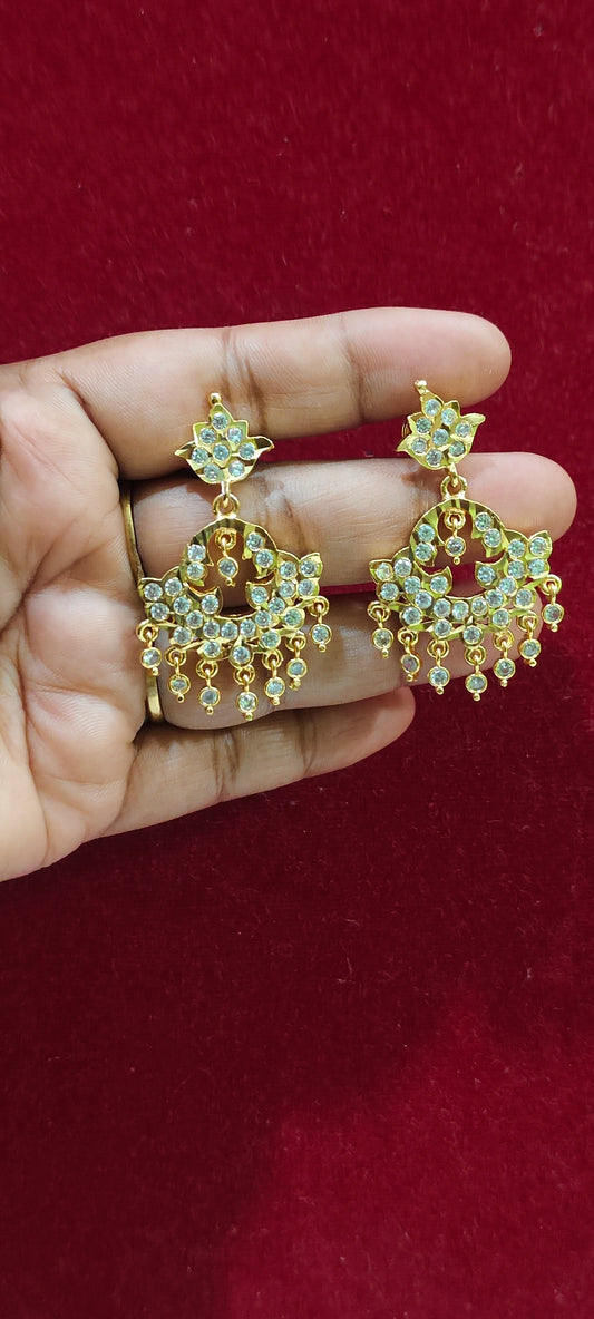 Pure panchaloham medium big size Chandbali earrings