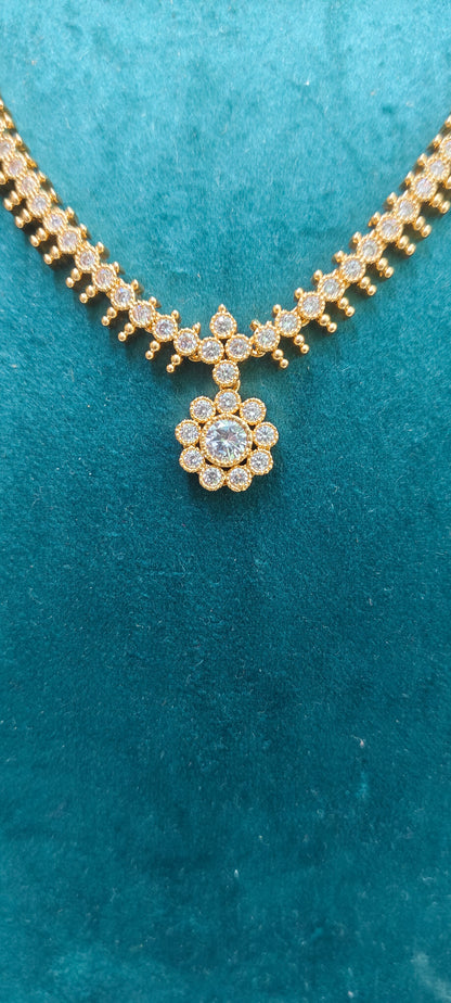 Pure panchaloham simple daimond look necklace