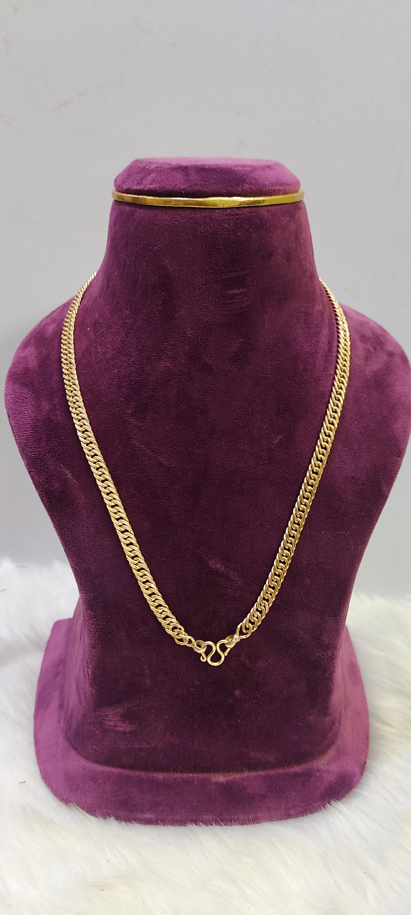 Pure panchaloham unpolished 18" mens short chain