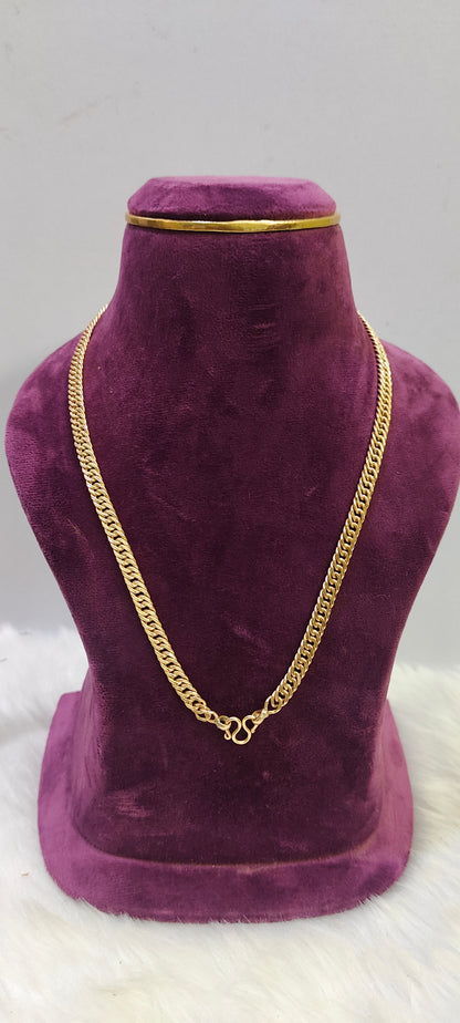 Pure panchaloham unpolished 18" mens short chain