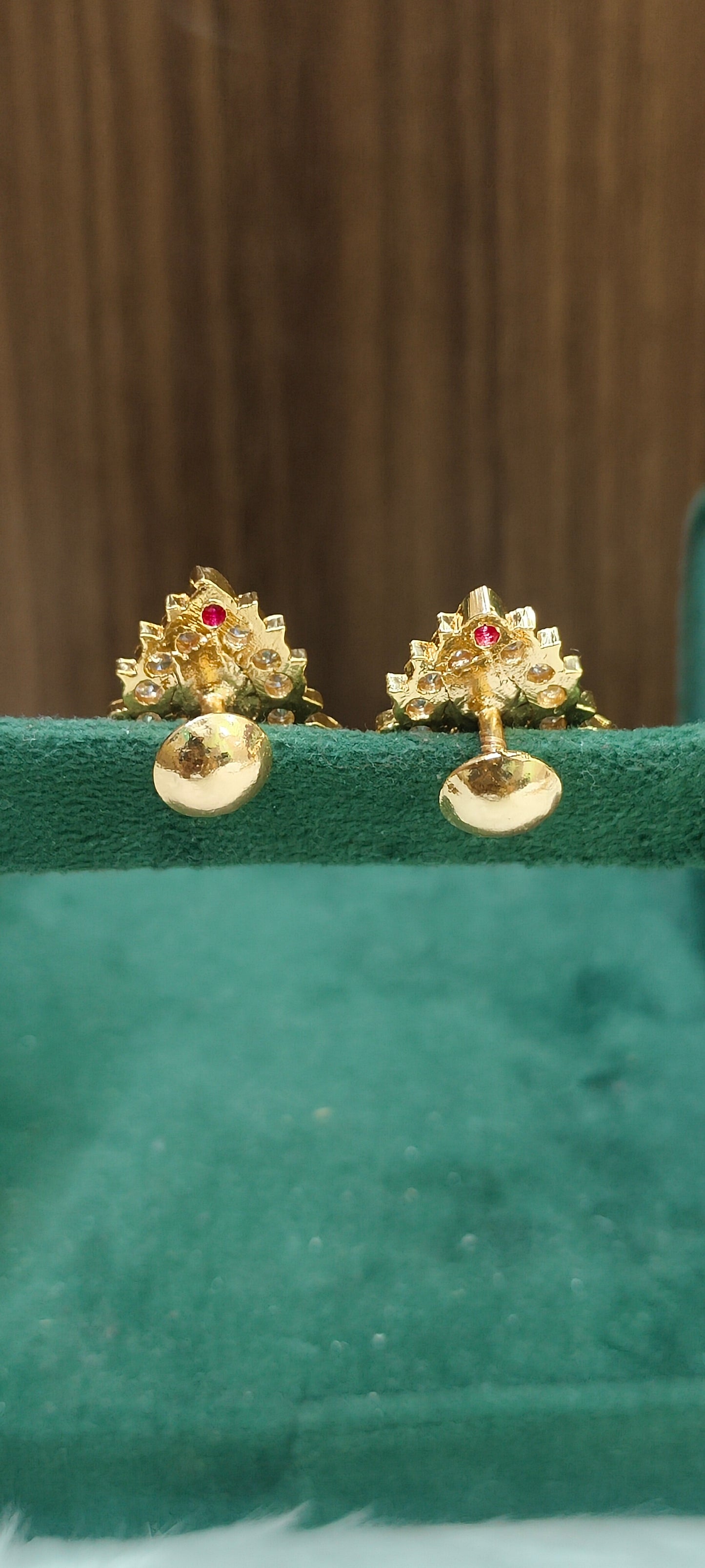 Pure panchaloham gold look Lakshmi Devi studs