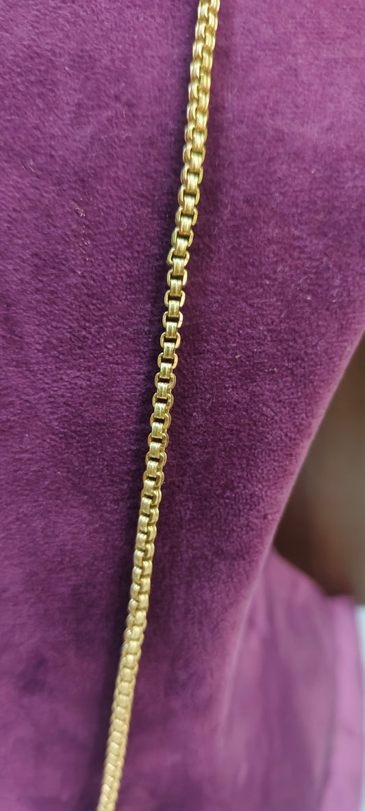 Pure panchaloham unpolished 30" length bharati model broad model thali chain