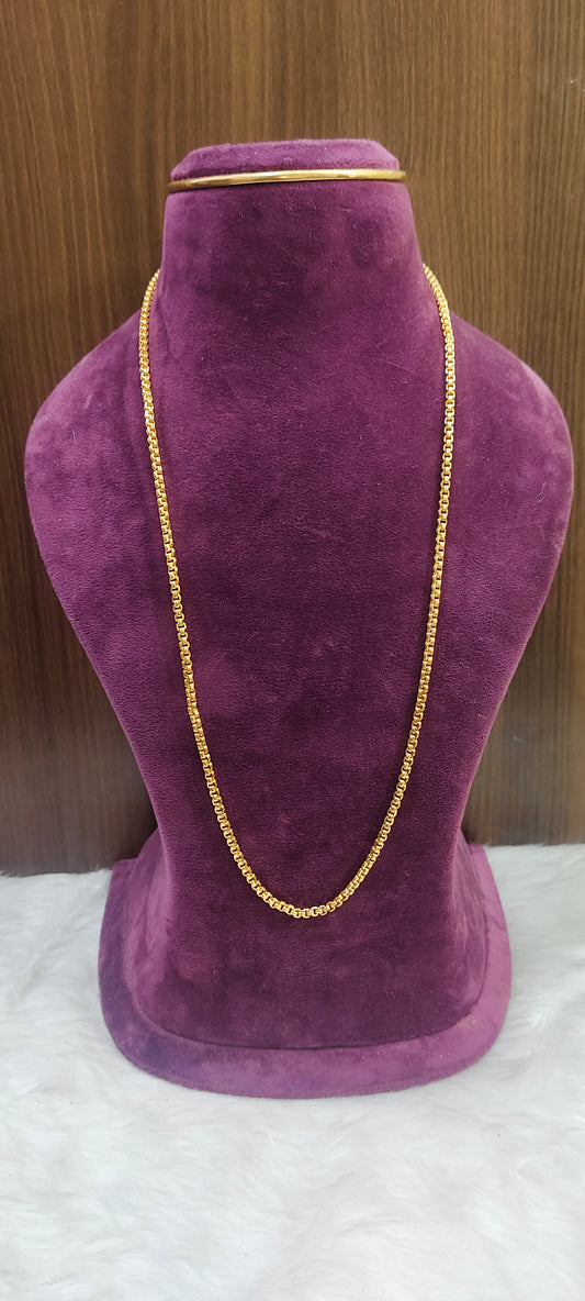 Premium micro gold plated 26" length bharati model chain