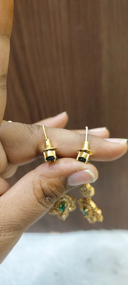 Trendy classy lengthy cz earrings