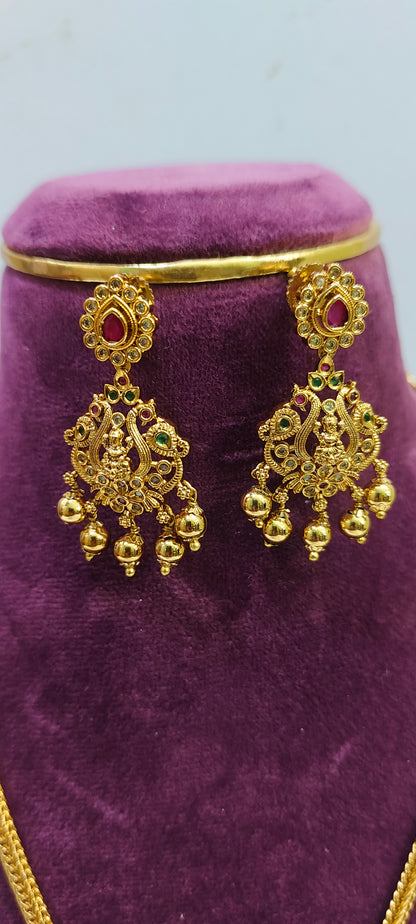 Premium nakshi nanu necklace set