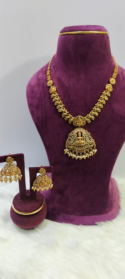Premium nakshi necklace set