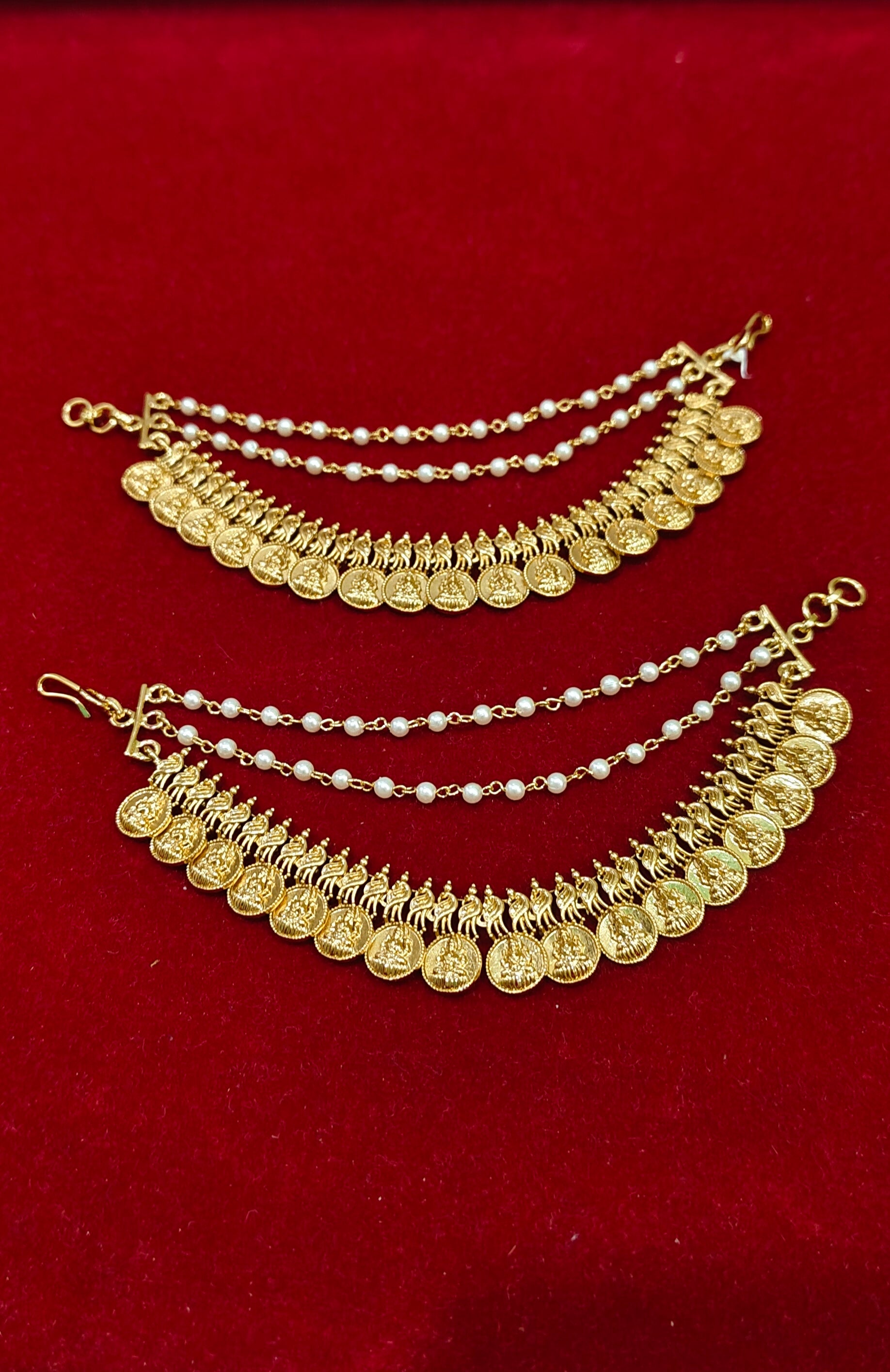 Premium nakshi kasu earchains – Paanchajanya Jewels