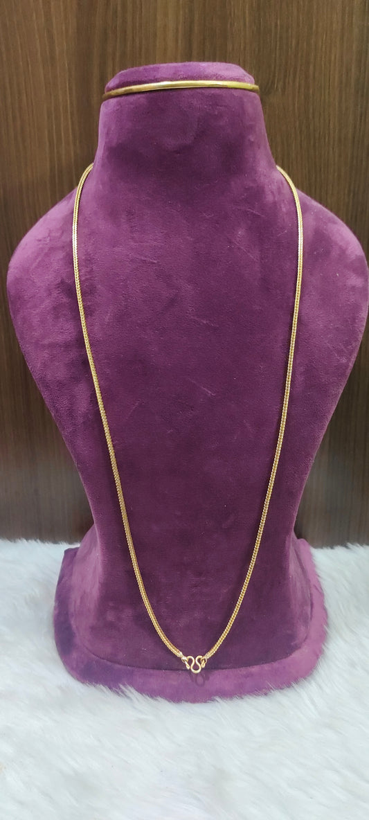 Pure panchaloham unpolished v cut 30" length thali chain