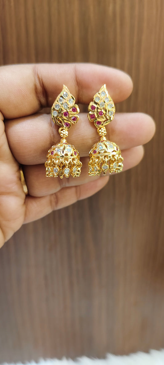 Pure panchaloham medium big jumkas