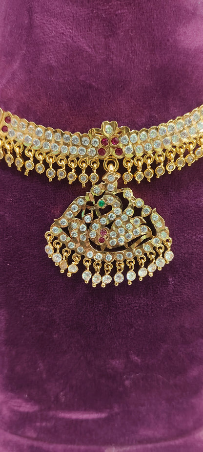 Pure panchaloham vintage look kante necklace