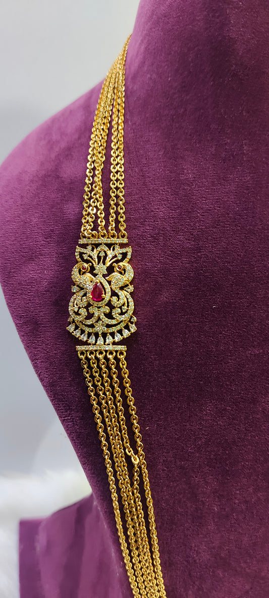 Premium nakshi 30" length chandraharam