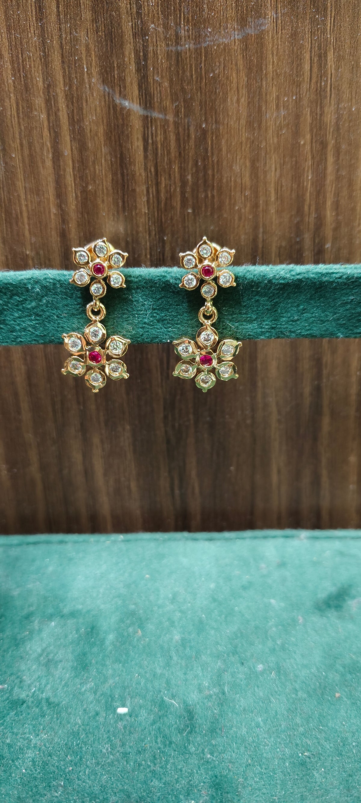 Pure panchaloham daimond look earrings