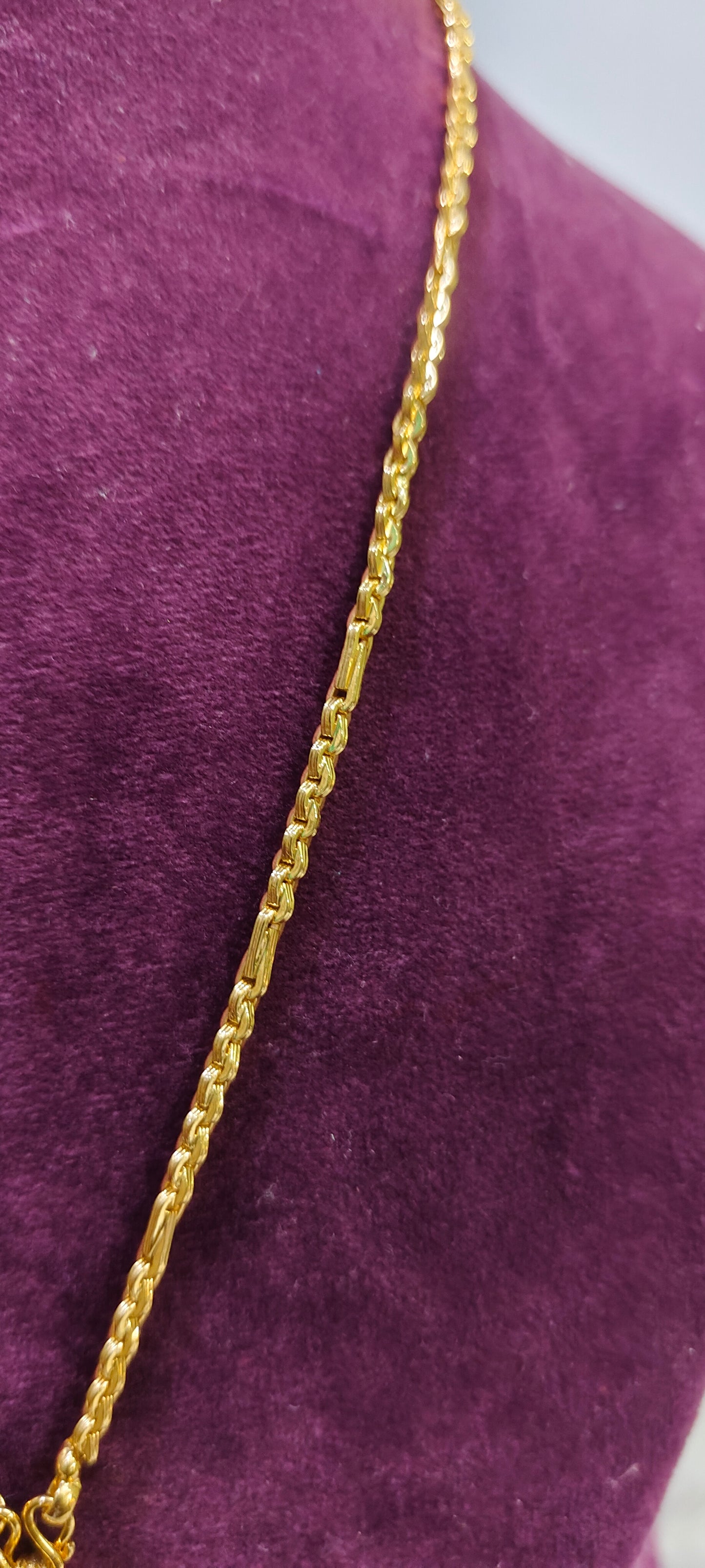 Gold look 20" length ganesh or hanuman pendant chain
