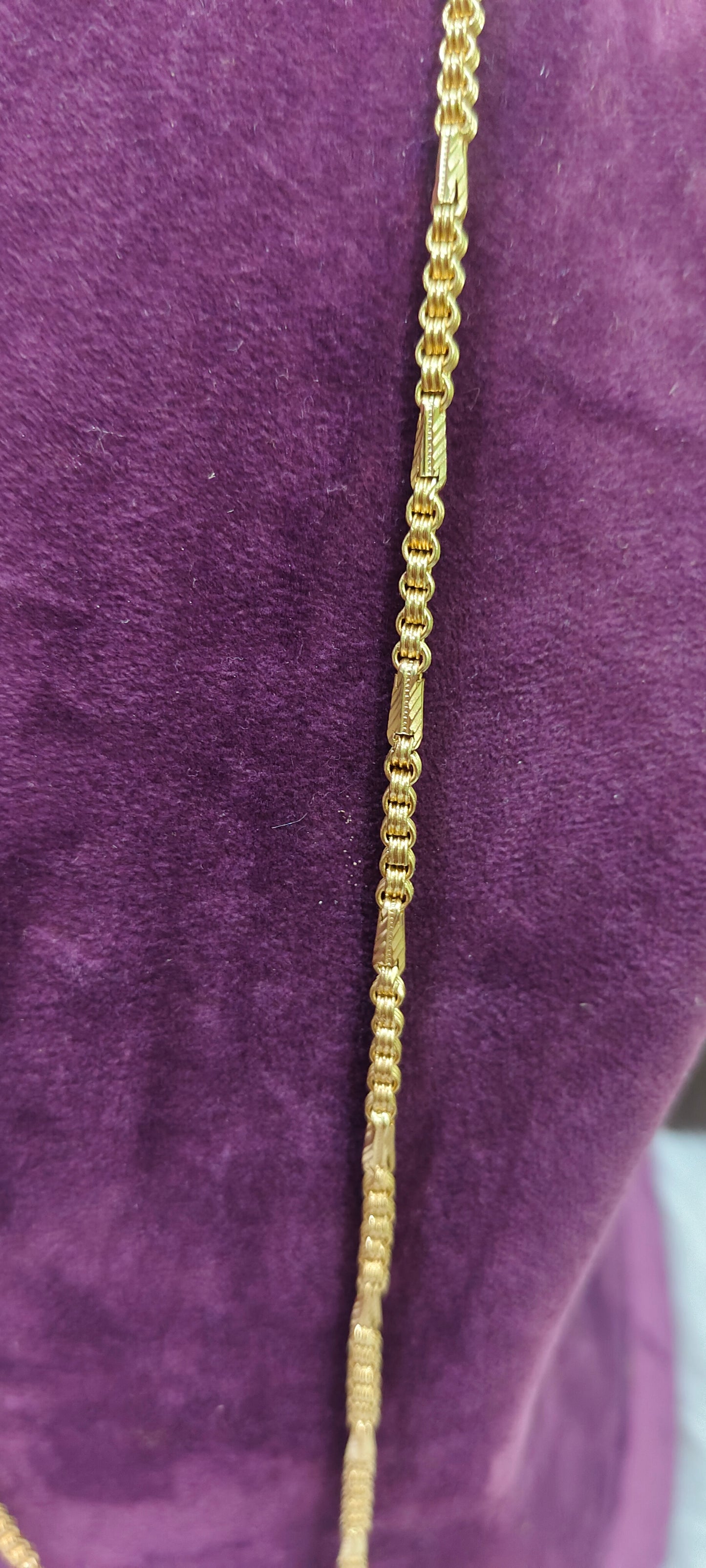 Pure panchaloham unpolished bharthi  model 5 plus 1 chain