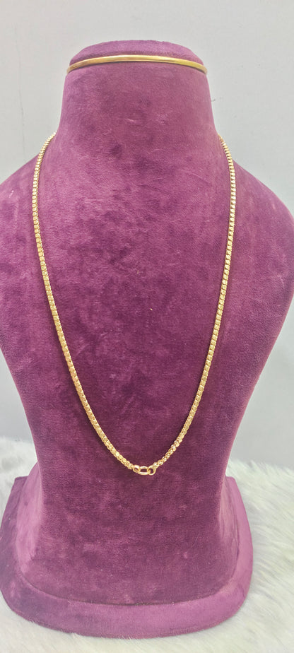 Pure panchaloham unpolished 24 " length ovel  nice design thali chain