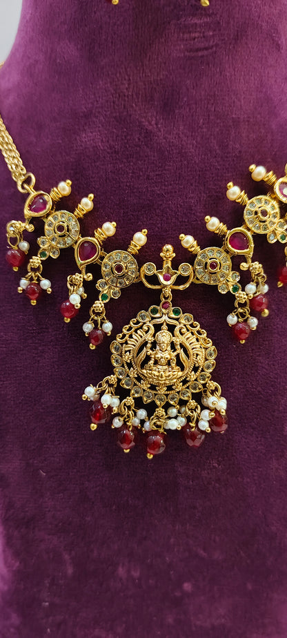 Premium nakshi simple necklace set