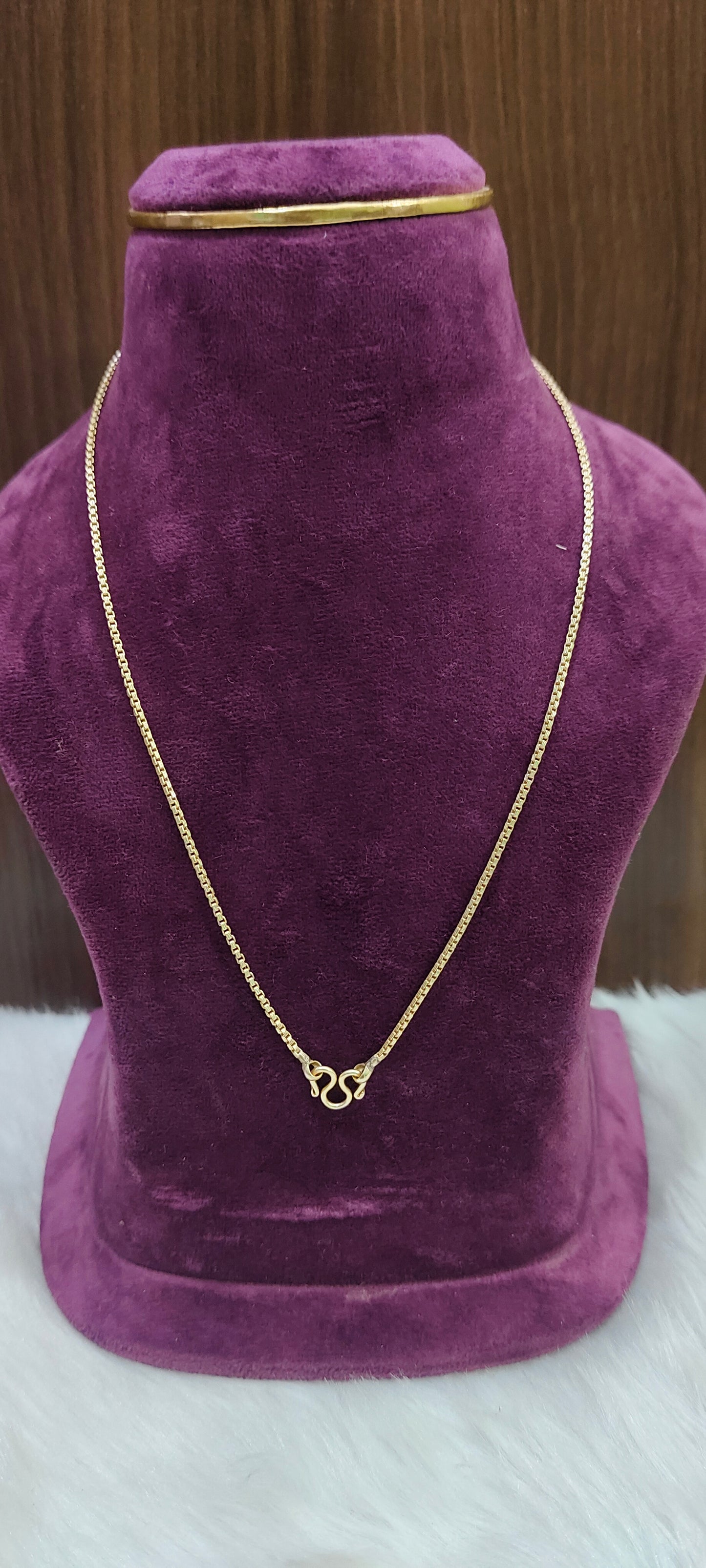 Pure panchaloham unpolished 18" length simple chain