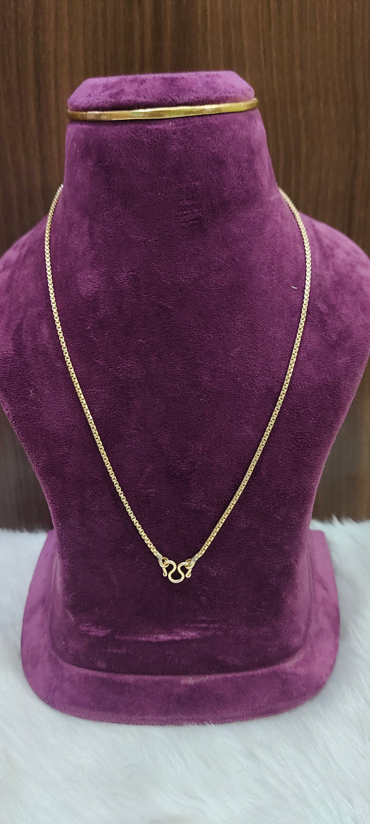 Pure panchaloham unpolished 18" length simple chain